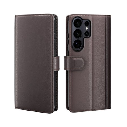 ABEEL Samsung Galaxy S26 Ultra Plånboksfodral Äkta Läder - Brun