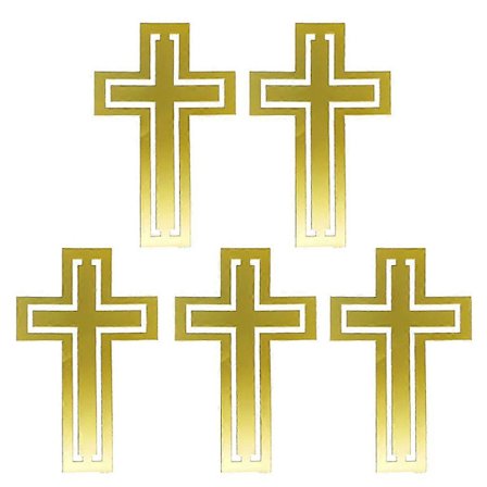 5 Ark Kryssmønster Metallklistremerke Telefon Selvklebende Dekorativ Etikett