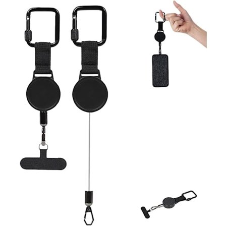 1/2/4-pakning uttrekkbar tyverisikker telefonstropp med ståltråd, justerbar telefonholder