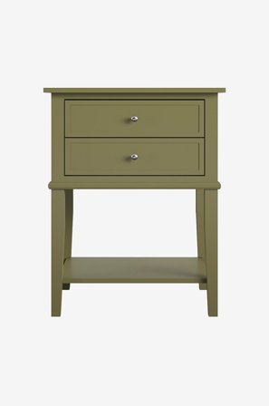Dorel Home - Kaksilaatikkoinen sivupöytä Franklin - Vihreä - Yöpöydät - - Homeroom