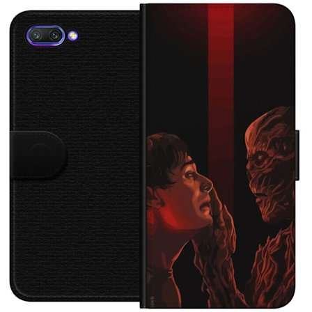 Yhteensopiva Lompakkokotelo Honor Honor 10 Pimeä fantasian kuva, jossa korostuu ihmisen ja hirviön kohtaaminen vahvalla draamalla ja psykologisella