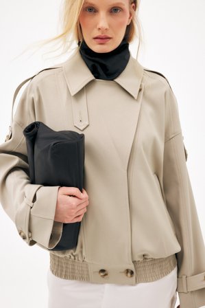 NA-KD Bomber-Trenchcoat - Trenchcoats - Beige - EU 34