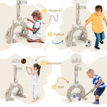 4-i-1 justerbart sportset för barn – basket, fotboll, golf