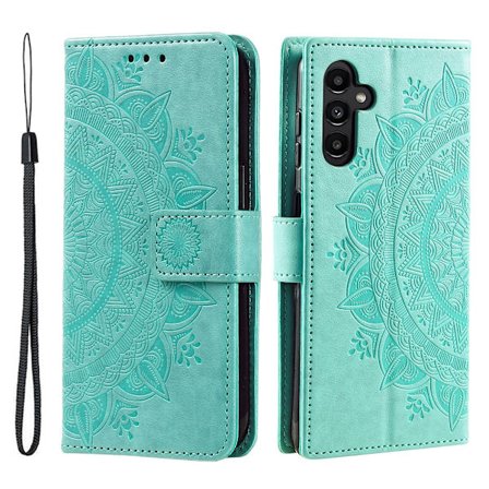 SKALO Samsung A34 5G Mandala Flip Cover - Turkis