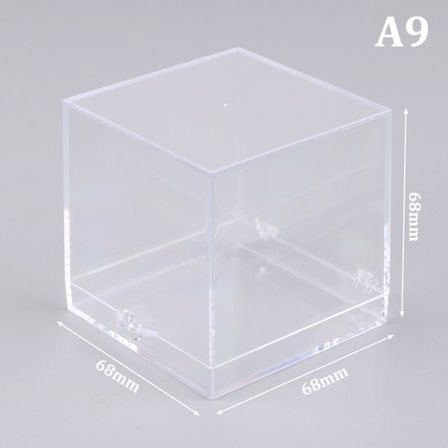 1 stk. Opbevaringsbokslåg Gemstone Display Mønt Klar beholder Spec