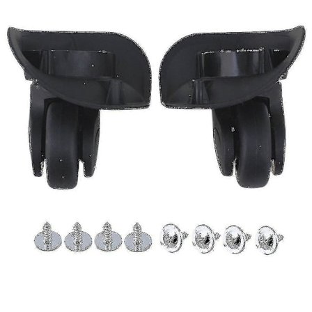 1 par 91x107x49mm Stor Svart Kuffert Koffert 360 Swivel Hjul