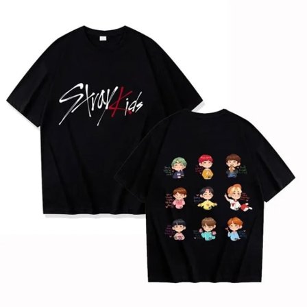 K-POP Stray Kids T-shirt Herre Dame Trykt Høj Kvalitet Bomuld T-shirt Kortærmet T-shirt Oversize T-shirts Toppe Tøj 1 S