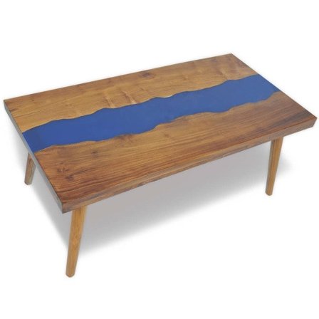 vidaXL Soffbord teak och harts 100x50x40 cm
