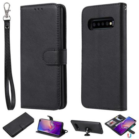Samsung Galaxy S10 Plus - Plånboksfodral/magnet Skal - Svart Black Svart
