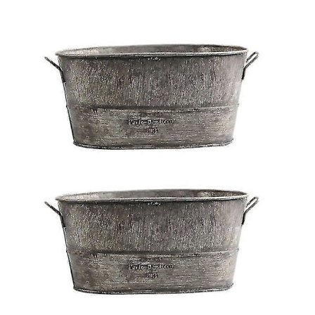 2 st Trädgårdsväxtkruka Dekorativ Vintage Suckulent Planteringskärl Järn Blomkruka Heminredning Planteringskärl Zink C