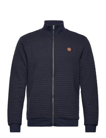Inbermie Knitwear Full Zip Jumpers Marineblå INDICODE*Betinget Tilbud