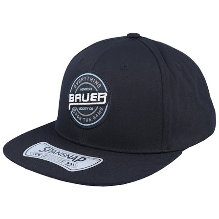 Bauer - Twill Black Snapback Snapback Black Cap - @ Hatstore