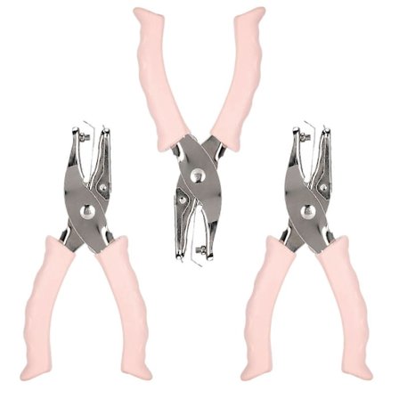 3st Manuell Hålslagare 3mm Enkel Öppning Handhållen Biljett Papper Håltång Skärverktyg