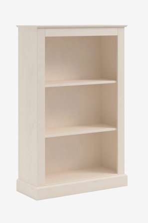 Loft24 - Mille Bokhylla med 2 hyllor i furu - Vit - Bokhyllor - Från Homeroom