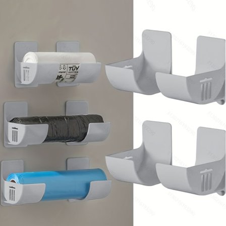 4-pack Lättinstallerade, självhäftande förvaringshållare - Organisera köksrullar, soppåsar, rengöringsmedel och mer - Lämplig [DB]