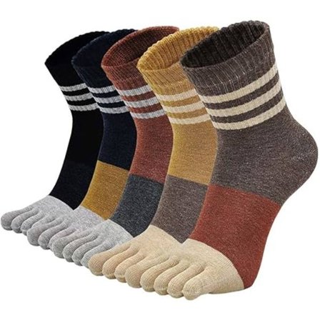 Tåstrømper til damer Bomuld Tåstrømper til kvinder Minisportstrømper med rund hals, 5 par