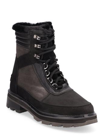 Lennox Lace Cozy Stkd Wp Black Sorel