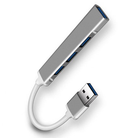 2025 Ny Modell Usb Splitter 3.0 Hub Hub En Drag Fyra Aluminiumlegering Usb Extender Mini Dockningsstation Tillbehör