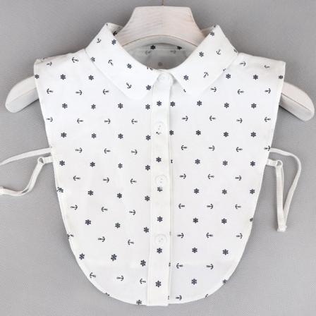 Falsk krage for kvinner Avtakbart halvt skjerf Halsbeskyttelse Vinter chiffonskjorte Fasjonabel Trendy Dekorativ Snowflake