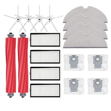 For Xiaomi Roborock Q7 Max Hovedsidebørste Filter Mopp Støvpose Hvit