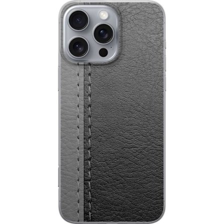 Yhteensopiva Puhelinkuori Apple iPhone 16 Pro Max Musta & Harmaa Nahka