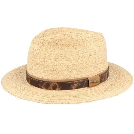 Stetson - Beige straw Hatt - Traveller Raffia Beige/Brown Straw Hat @ Hatstore