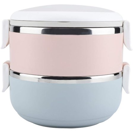 Isolert matboks bærbar rustfritt stål isolert matboks matboks matboks (2 nivåer)