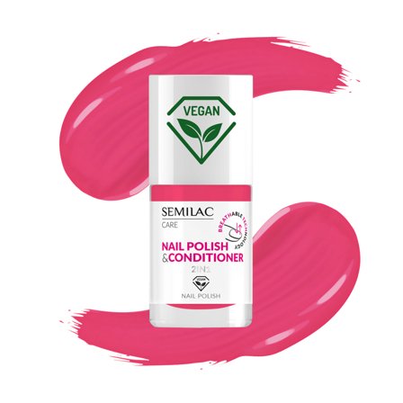 SEMILAC BREATHable TECHnology Nail Polish & Conditioner 2in1 031 7ml - Smalto