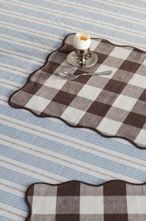 Jotex - Bordmatte 2-pakke Brun/naturhvit - CARLY - Kjøp Bordbrikker hos Jotex