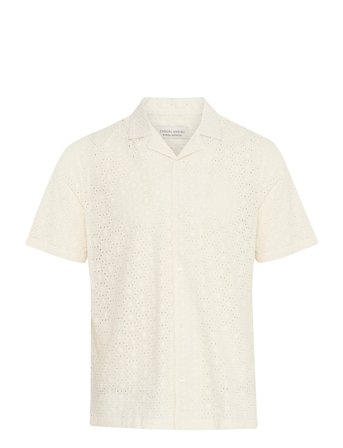 Casual Friday Cflogan Ss Rc Broderie Anglaise Shi - Cream - XL