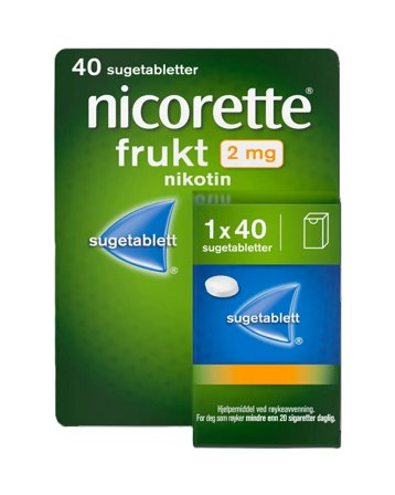 Nicorette 2 mg sugetabletter frukt 40 stk