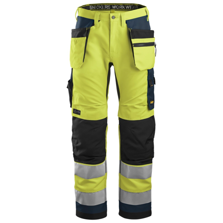 Snickers Workwear 6230 AllroundWork Työhousut huomioväri, keltainen/ laivastonsininen Huomioväri, Keltainen/Laivastonsininen, Vaatteet