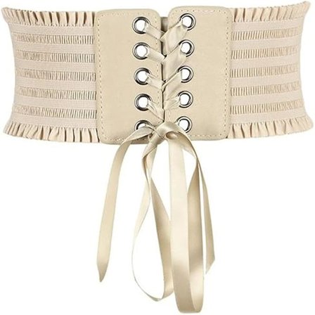 Kvinder Stretch Spænde Korset Bælte Damer Bred Kvast Elastisk Høj Talje Kjole Bælte Sløjfe Bælte Tilbehør (Farve : C, Størrelse : 1)