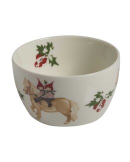 Kulho, jossa on käsinpiirretty kuvio Joulu, 1 kpl Valkoinen