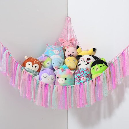 Plushdyr Hengekøye Plussjeleker Hengekøye Oppbevaring Plussjeleker Teddybjørn Hengekøye Oppbevaring (Farge Kan Variere) Plussjnett Hengende Hjørne 