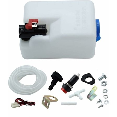 Universell 12V Vindrutespolar Pumpflaska Behållare Kit Vindrutespolarflaska