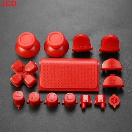 JCD 1 set 18 färger Komplett Set Joysticks D-pad R1 L1 R2 L2 Riktningsknapp AB XY Knappar För PS4 Pro Slim JDS 040 JDM 040 Kontroller