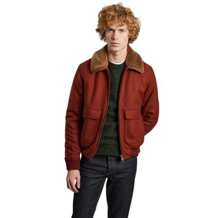 L'Exception Paris, Virgin wool aviator jacket Bruin, Heren, Maat:L