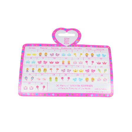 Complement Kids Set med klisterörhängen mix av olika princess-motiv Smycken Unisex Rosa