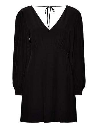 Fluid Solid Short V-Neck Dress Tommy Hilfiger Black