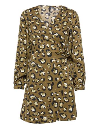 Vmisa Wrap Short Dress Wvn Bf Green Vero Moda