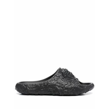 Versace Embossed Medusa Flip Flops , Zwart , Heren , Maat: 41 EU Slippers