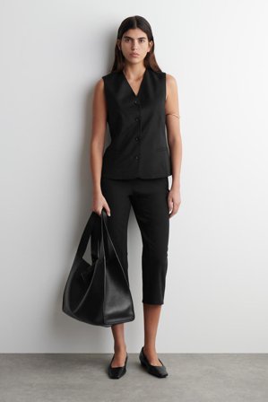 COS Women's Gilet Sartoriale In Lana in Nero