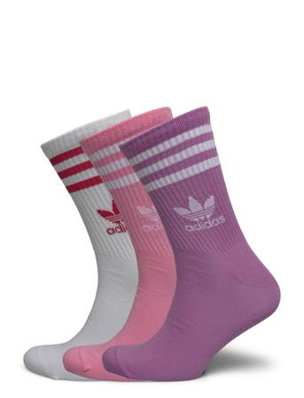 3 Stripes Crew Sock 3 Pair Pack Sport Socks Regular Socks Pink Adidas Originals