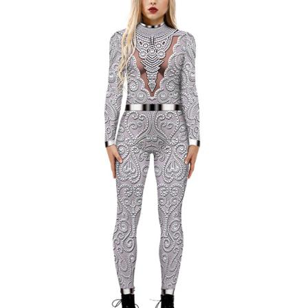 Damtights Byxor Med Rund Hals