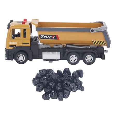 1/32 RC Engineering Transport Truck Toy med full funksjonell belysning, musikk og legering