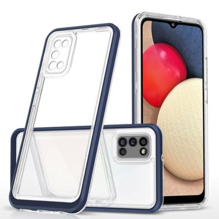 3in1 Galaxy A03s Skal Frame Gel - Sininen