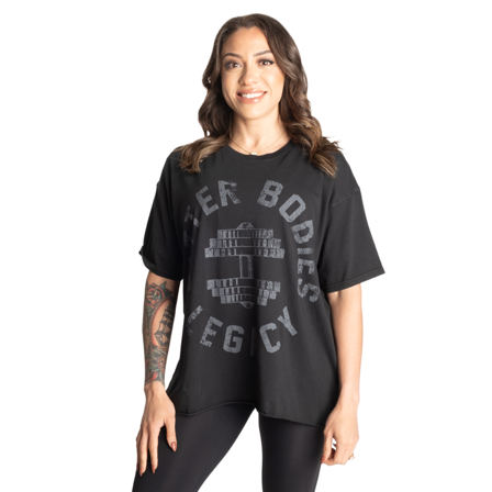 T-shirts Better Bodies Legacy Oversized T‐Shirt Vasket Sort - Bodyman.dk