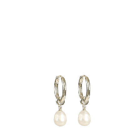 Syster P Treasurre Pearl Hoops Silver Örhängen Dam ONESIZE