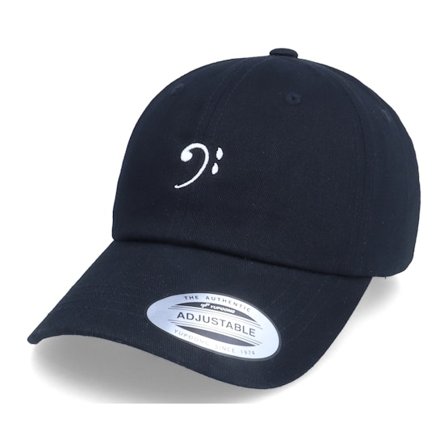 Abducted - Schwarz Unconstructed Cap - Bass Clef Black Dad Cap @ Hatstore